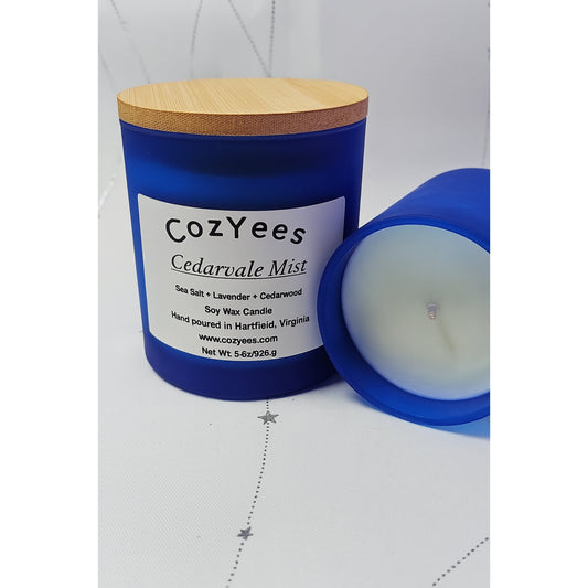 Discover Serenity: Cedarvale Mist Hand Poured Soy Candles Delight