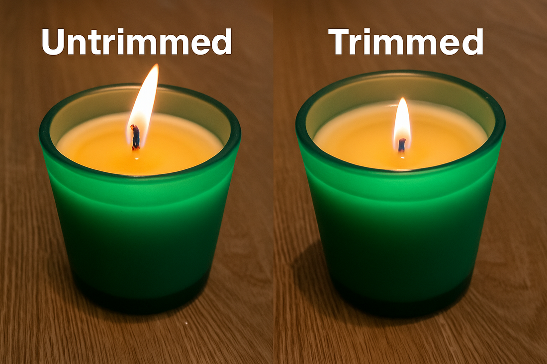 Why trimming your candle wick matters (+ the simple way to do it)